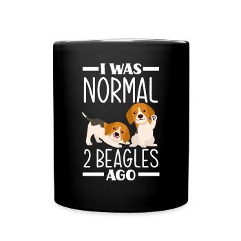 Lustiges Beagle Geschenk - Tasse einfarbig - Schwarz - Vorne
