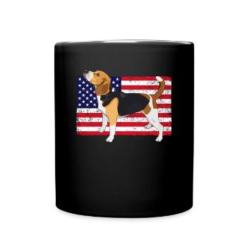 Lustiges Beagle Geschenk - Tasse einfarbig - Schwarz - Vorne