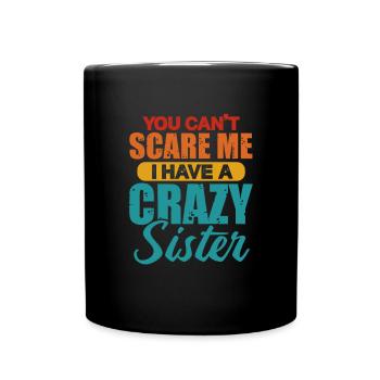 Big Brother Sibling Sister Gift - Full Colour Mug - black - Front