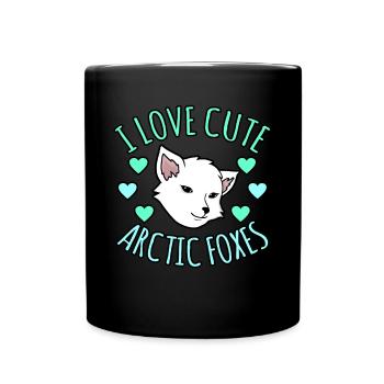 Polarfuchs - Tasse einfarbig - Schwarz - Vorne