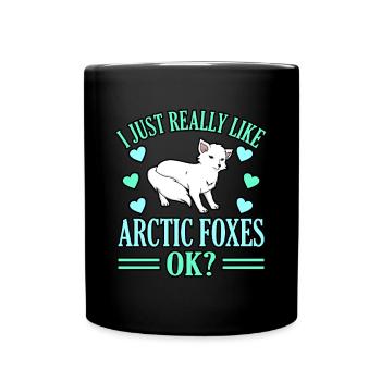 Polarfuchs - Tasse einfarbig - Schwarz - Vorne