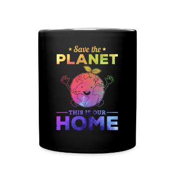 Lustiger Tag der Erde - Rette den Planeten Dies - Tasse einfarbig - Schwarz - Vorne