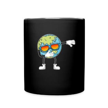 Terre Dab Danse Jour de la Terre Dabbing Planète Drôle - Mug uni - noir - Devant