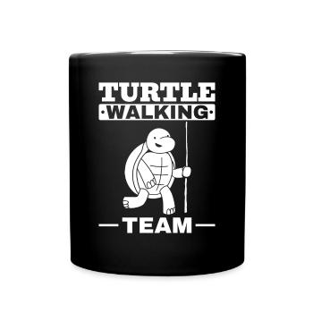 Mountain Sports Hiking Mountain Turtle Walking Team - Full Colour Mug - black - Front