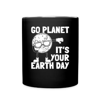 Jour de la Terre Dabbing Terre - Go Planet C’est à toi - Mug uni - noir - Devant
