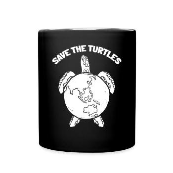 Tortues de mer Environnement Les tortues sauvent le - Mug uni - noir - Devant