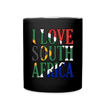 Südafrika - Tasse einfarbig - Schwarz - Vorne
