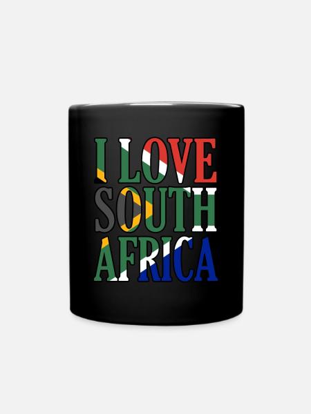 Südafrika - Tasse einfarbig - Schwarz