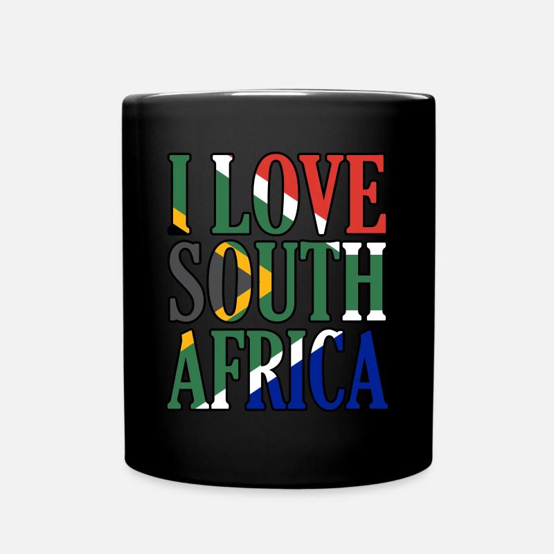 Südafrika - Tasse einfarbig - Schwarz
