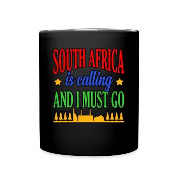 Südafrika - Tasse einfarbig - Schwarz - Vorne