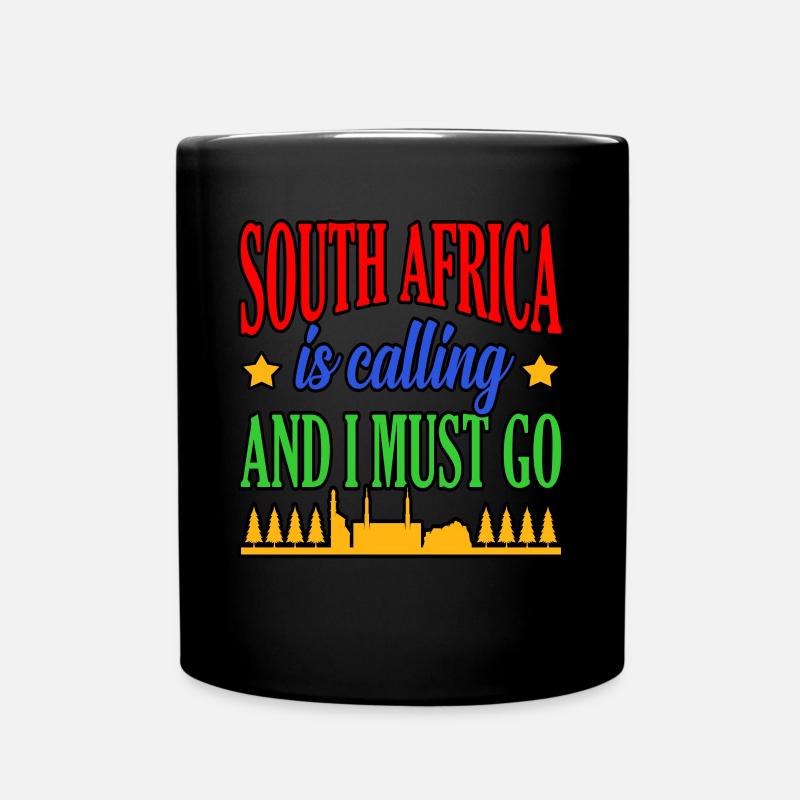 Südafrika - Tasse einfarbig - Schwarz