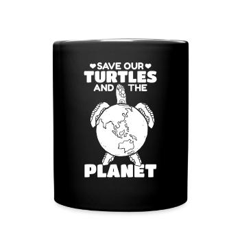 Jour de la Terre : Sauvez nos tortues et le - Mug uni - noir - Devant