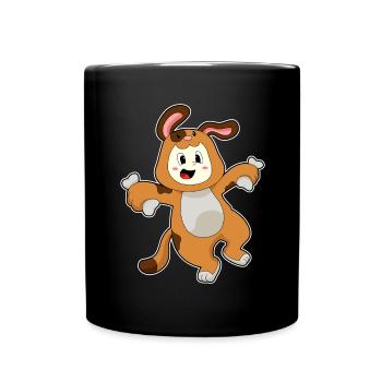 Hund Hasenohren - Tasse einfarbig - Schwarz - Vorne