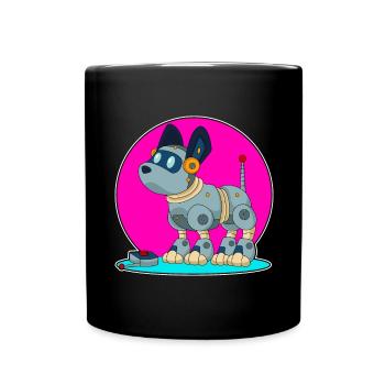 Robot Chien - Mug uni - noir - Devant