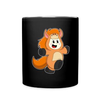 Costume de fille cheval - Mug uni - noir - Devant