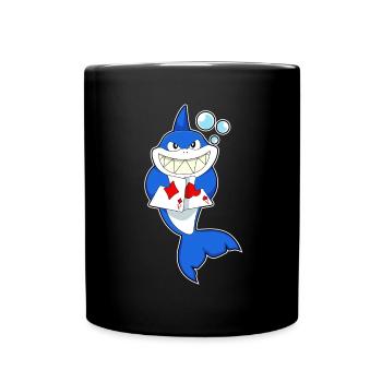 Cartes de poker Shark Poker - Mug uni - noir - Devant