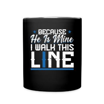 Weil Er Mir Gehört, Gehe Ich Diesen Weg - Tasse einfarbig - Schwarz - Vorne