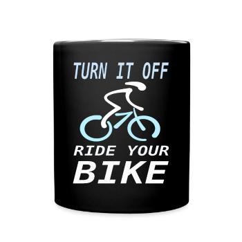 Radfahrer Spruch Fahrradfahren Radtour Geschenk - Tasse einfarbig - Schwarz - Vorne