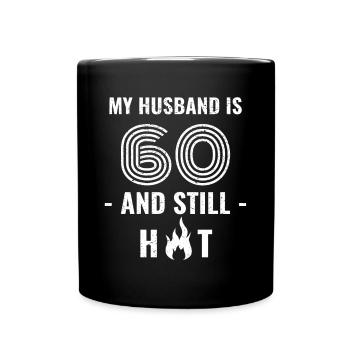 60 years birthday husband - Full Colour Mug - black - Front