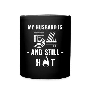 54 years birthday husband - Full Colour Mug - black - Front