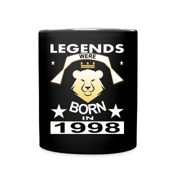 Légende sont nés en 1998 cadeau d’anniversaire - Mug uni - noir - Devant