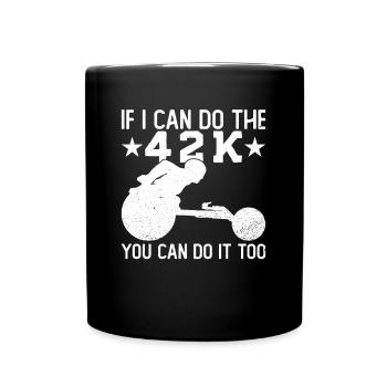 Marathon en fauteuil roulant Course en fauteuil roulant Sports en fauteuil roulant - Mug uni - noir - Devant