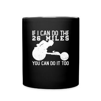 Marathon en fauteuil roulant Course en fauteuil roulant Sports en fauteuil roulant - Mug uni - noir - Devant