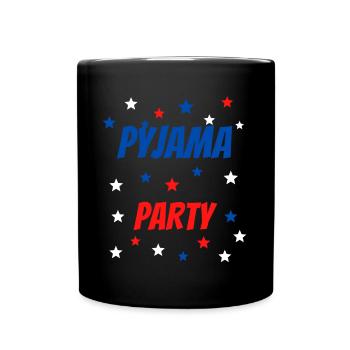 PYJAMA PARTY BLEU BLANC ROUGE ÉTOILES - Mug uni - noir - Devant