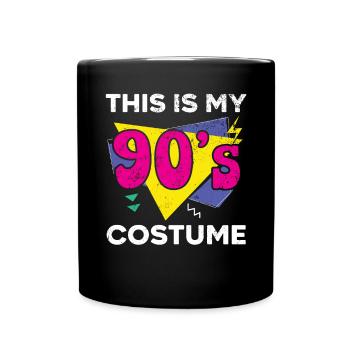 90er Jahre Vibe 1990 Vintage Neunziger Das sind meine 90er - Tasse einfarbig - Schwarz - Vorne