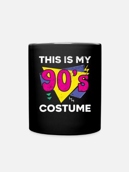 90er Jahre Vibe 1990 Vintage Neunziger Das sind meine 90er - Tasse einfarbig - Schwarz