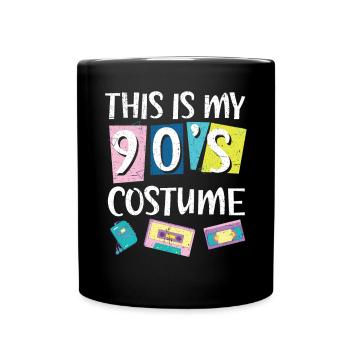 90er Jahre Vibe 1990 Vintage Neunziger Das sind meine 90er - Tasse einfarbig - Schwarz - Vorne