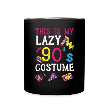 90er Jahre Vibe 1990 Vintage Neunziger Das sind meine 90er - Tasse einfarbig - Schwarz - Vorne