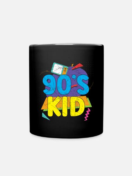 I Love The '90s 1990 Vintage Nineties 90's Kid - Tasse einfarbig - Schwarz