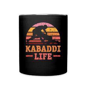 Kabaddi Life Indian Game Team Sport Raider - Full Colour Mug - black - Front