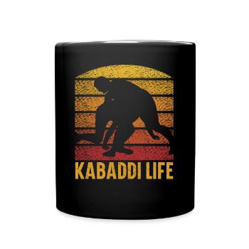 Kabaddi Life Indian Game Team Sport Raider - Full Colour Mug - black - Front