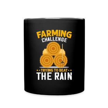 Défi agricole pour battre la ferme amusante de la pluie - Mug uni - noir - Devant