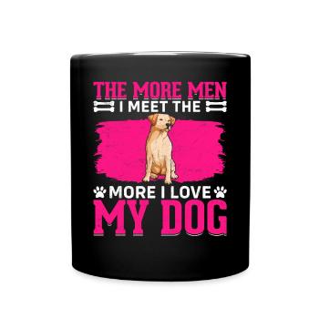 I Love Dog Labrador Retriever Funny - Full Colour Mug - black - Front