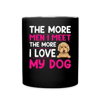 J’aime le chien Goldendoodle Drôles de propriétaires de chiens - Mug uni - noir - Devant