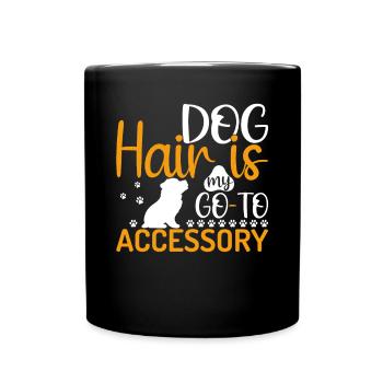 Zwergschnauzer Hundehaar Ist Mein Accessoire - Tasse einfarbig - Schwarz - Vorne