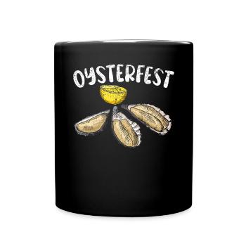 Oysterfest Seafood Seashell Mollusc Animal Oyster - Full Colour Mug - black - Front