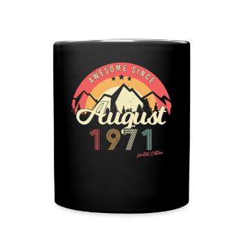 1971 Août Rétro - Mug uni - noir - Devant