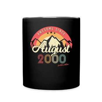 Birthday greeting August 2000 - Full Colour Mug - black - Front