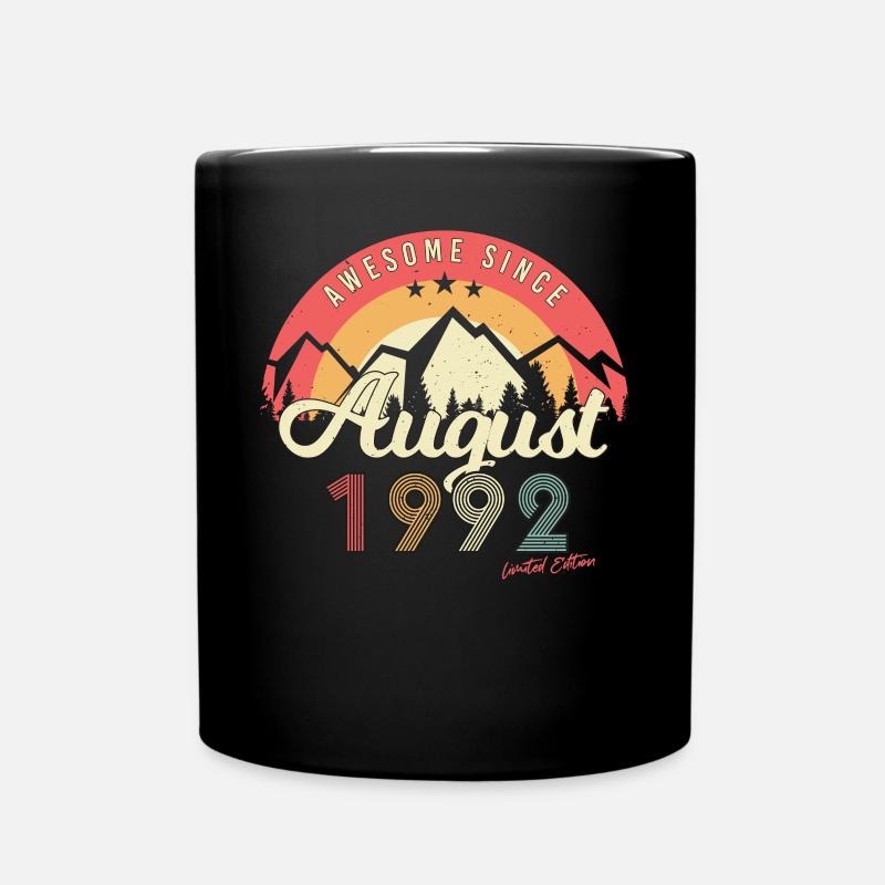 Zum 30.Lebensjahr August 1992 - Tasse einfarbig - Schwarz