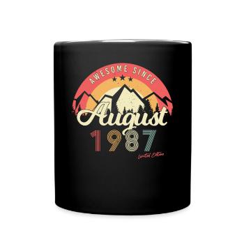 Baujahr Im August 1987 - Tasse einfarbig - Schwarz - Vorne