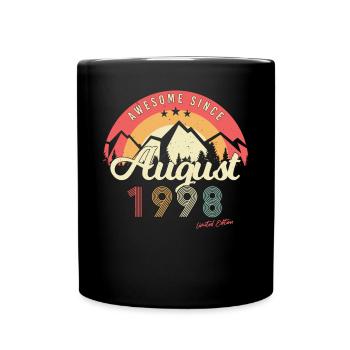 Mois de naissance Août 1998 - Mug uni - noir - Devant