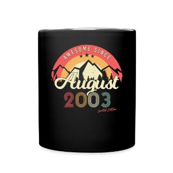 Salutations d’anniversaire août 2003 - Mug uni - noir - Devant