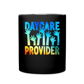 Childcare Daycare Provider Teacher - Full Colour Mug - black - Front