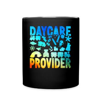 Childcare Daycare Provider Teacher - Full Colour Mug - black - Front