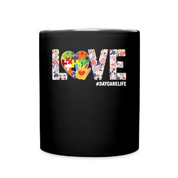 Childcare Daycare Provider Teacher - Full Colour Mug - black - Front
