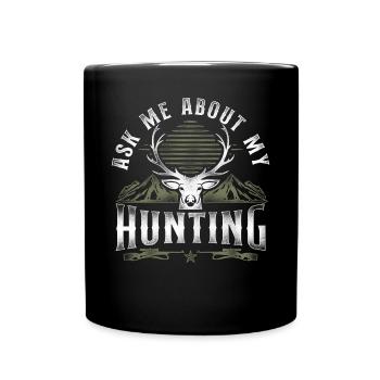 Cerf Chasse Cerf Chasseur Vintage - Mug uni - noir - Devant